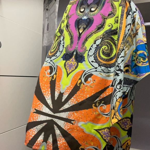 Etro Vibrant Multicolor Patterned Silk Skirt size 42 - Picture 7 of 10